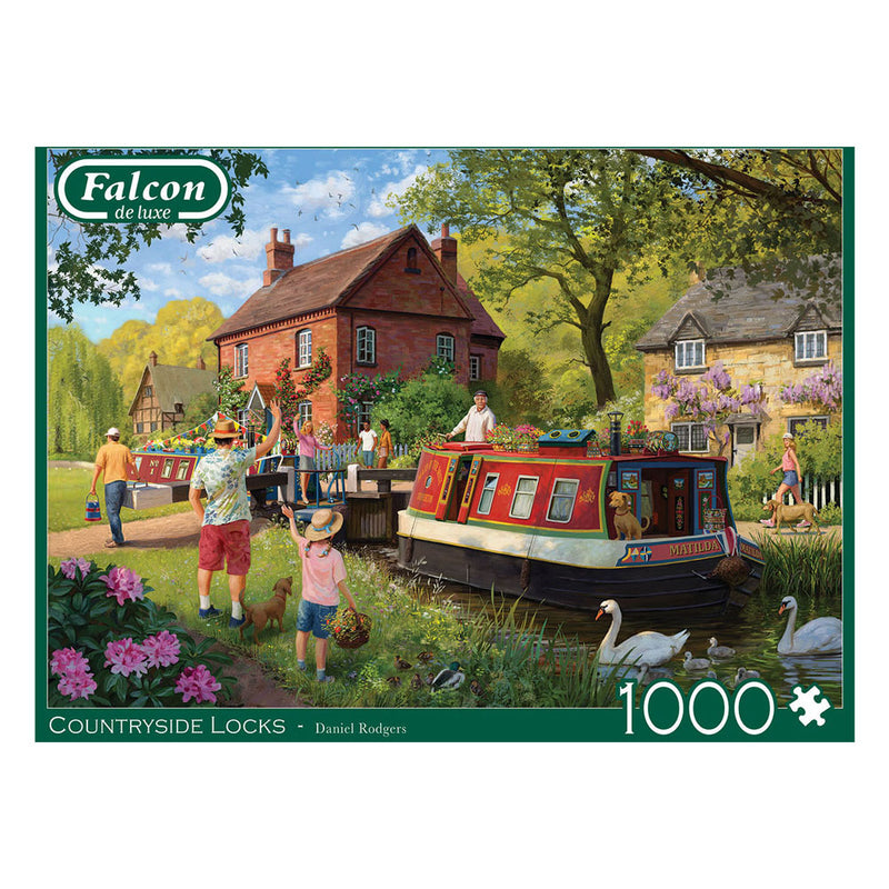 Load image into Gallery viewer, Jumbo falcon legpuzzzel - countryside locks, 1000st.
