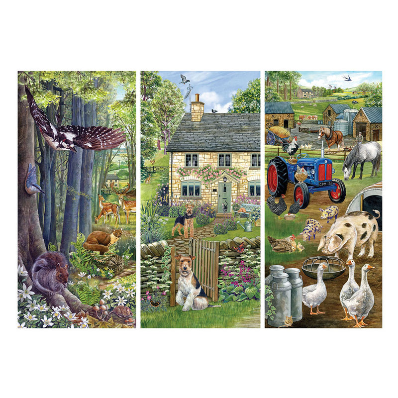 Load image into Gallery viewer, Jumbo falcon legpuzzzel - woodland farm, 1000st.
