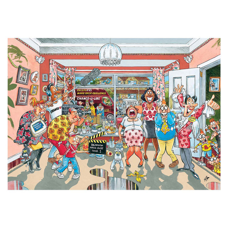 Load image into Gallery viewer, Jumbo wasgij retro original 9 legpuzzel - klein verbouwinkje, 1000st.
