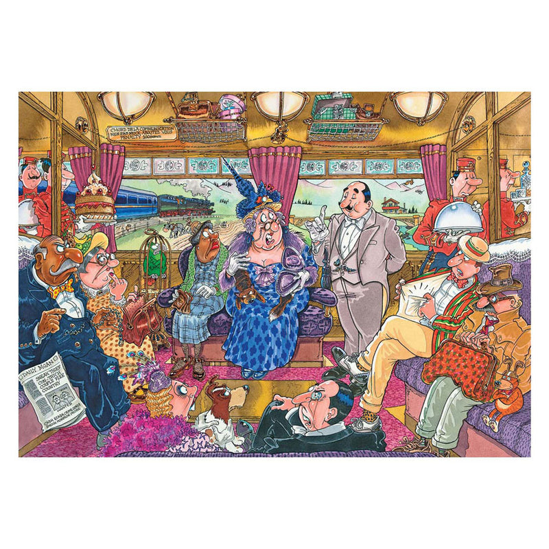 Load image into Gallery viewer, Jumbo wasgij retro mystery 9 legpuzzel - de grotere treinroof, 1000st.
