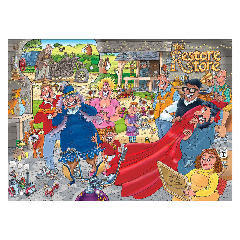 Load image into Gallery viewer, Jumbo wasgij orignal 41 legpuzzel - motormake-over, 1000st.
