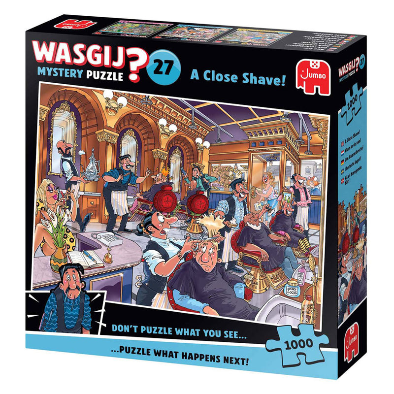 Load image into Gallery viewer, Jumbo wasgij mystery 27 legpuzzel - vlam in de pan!, 1000st.
