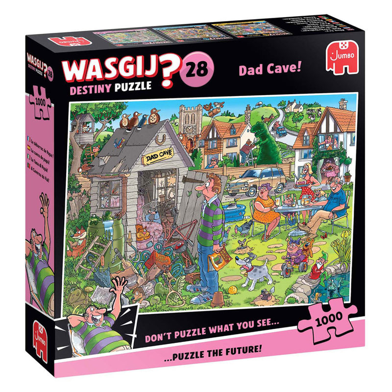 Load image into Gallery viewer, Jumbo wasgij destiny 28 legpuzzel - de mancave van pa, 1000st.
