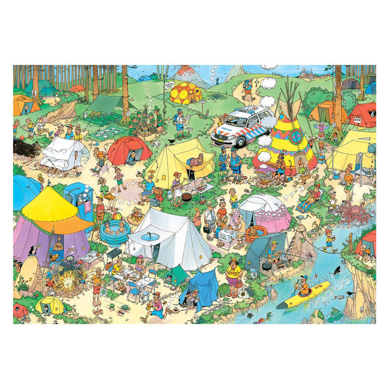 Load image into Gallery viewer, Jumbo puzzel 1000 st. jvh - kamperen in het bos
