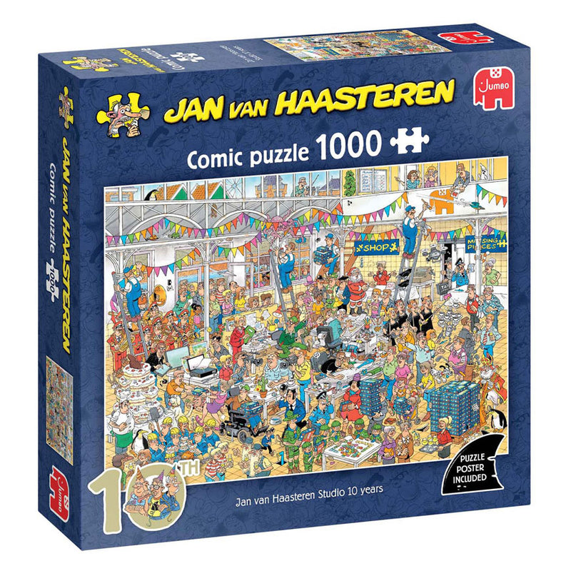 Load image into Gallery viewer, Jumbo jan van haasteren legpuzzel - 10 jaar jan van haasteren studio, 1000st.
