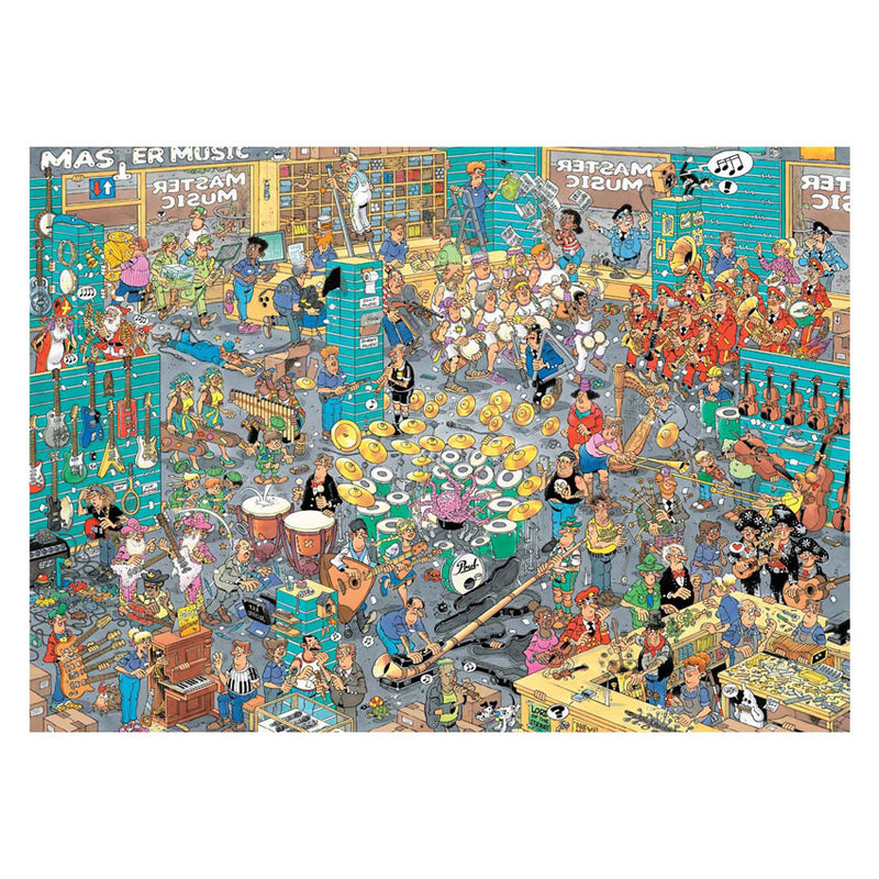 Load image into Gallery viewer, Jumbo jan van haasteren legpuzzel - muziekwinkel en vakantiekriebels, 2x1000st.
