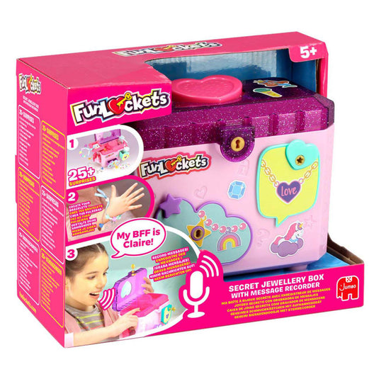 Funlockets jumbo - - geheime sieradendoos met stemrecorder - vanaf 5 jaar - sieraden maken