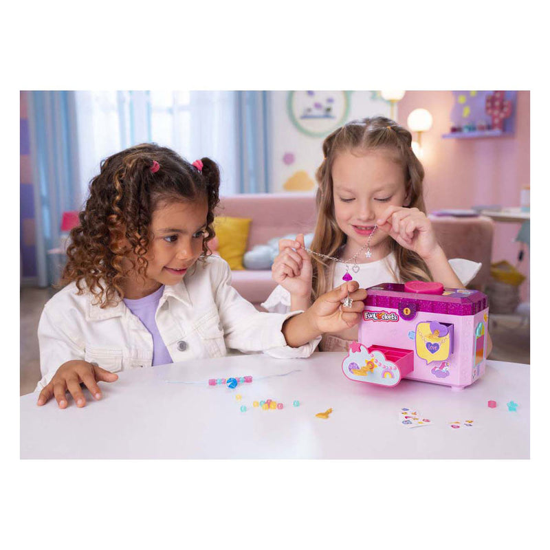Load image into Gallery viewer, Funlockets jumbo - - geheime sieradendoos met stemrecorder - vanaf 5 jaar - sieraden maken
