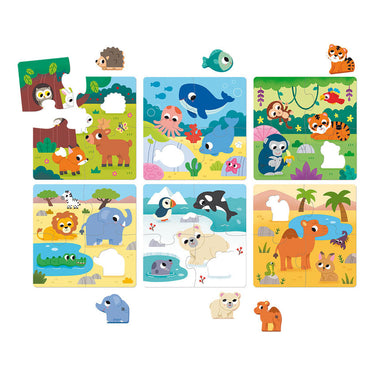 Jumbo goula puzzel 6 habitat - 5st.