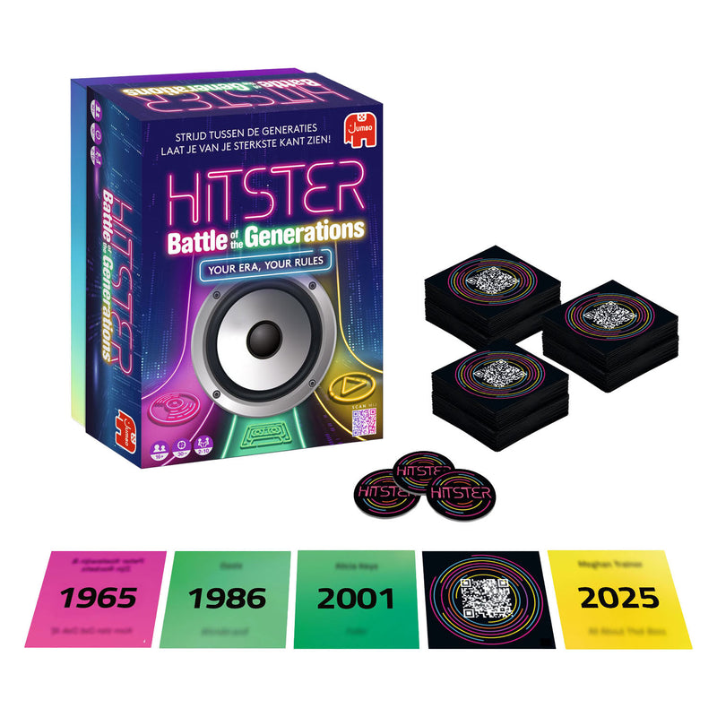 Load image into Gallery viewer, Jumbo hitster battle of the generations – nederlandstalig muziekspel – generaties – partyspel – actiespel
