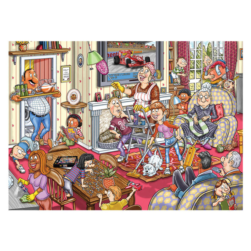 Load image into Gallery viewer, Jumbo wasgij retro mystery 10 - de voorjaars-schoonmaak! - 1000st.
