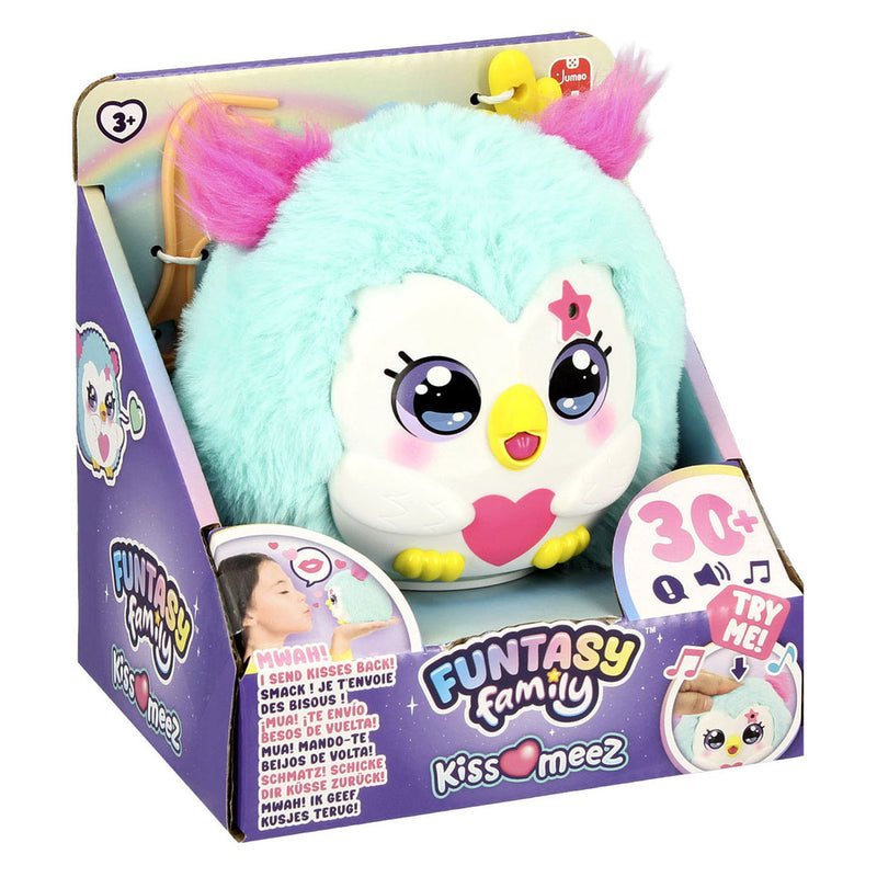 Load image into Gallery viewer, Funtasy family jumbo kiss-meez uil - interactieve knuffel
