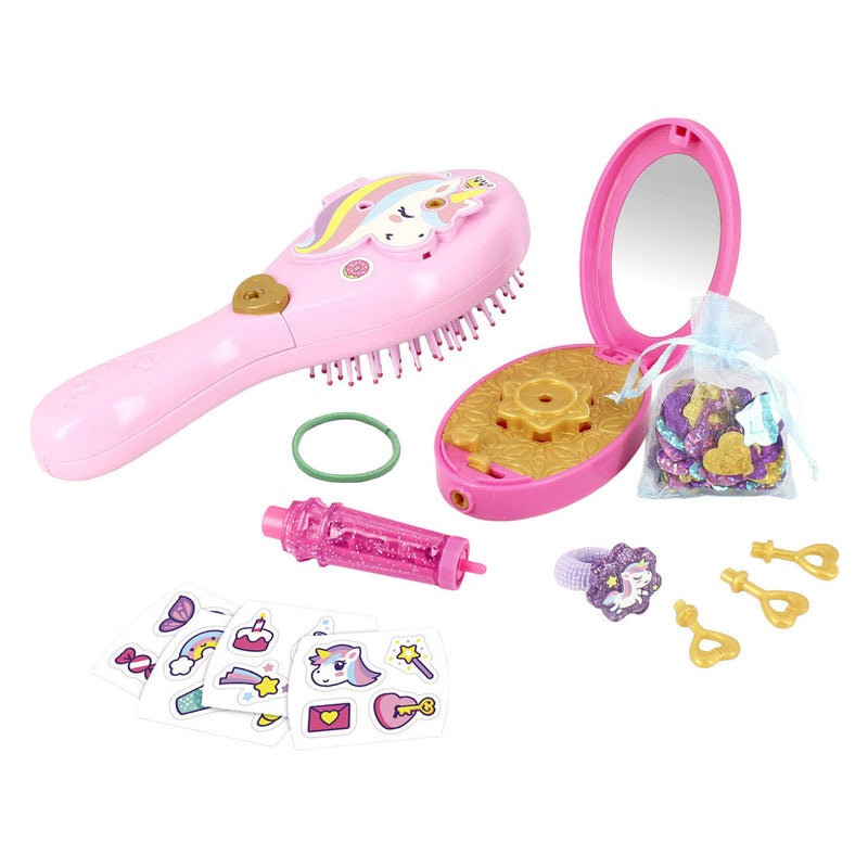 Afbeelding laden in galerijviewer, Jumbo funlockets geheime haarborstel met glinsters februari
