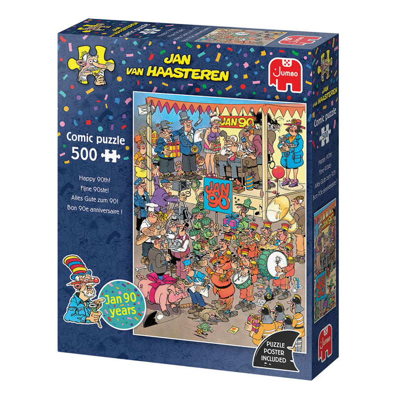 Afbeelding laden in galerijviewer, Jumbo jan van haasteren puzzel fijne 90ste 500 stukjes

