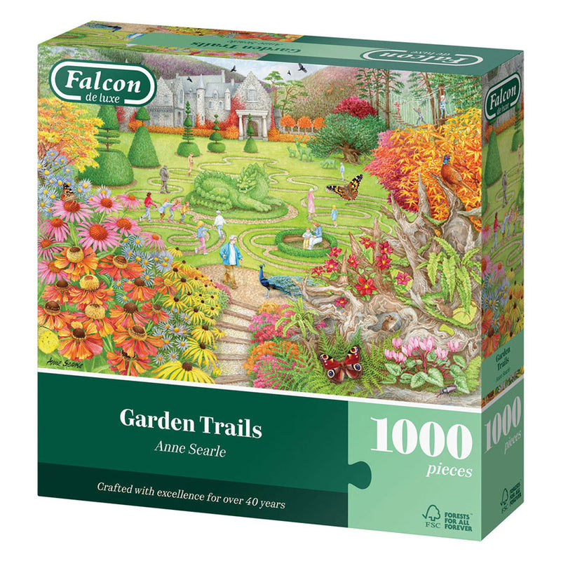 Load image into Gallery viewer, Falcon puzzel garden trails 1000 stukjes legpuzzel volwassenen.
