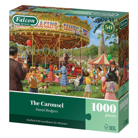 Falcon puzzel - legpuzzel 1000 stukjes - the carousel - multicolor.