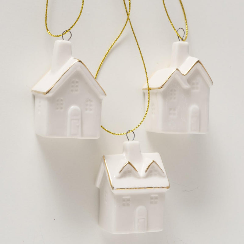 Load image into Gallery viewer, Boltze home kersthanger huis 3-dlg porselein
