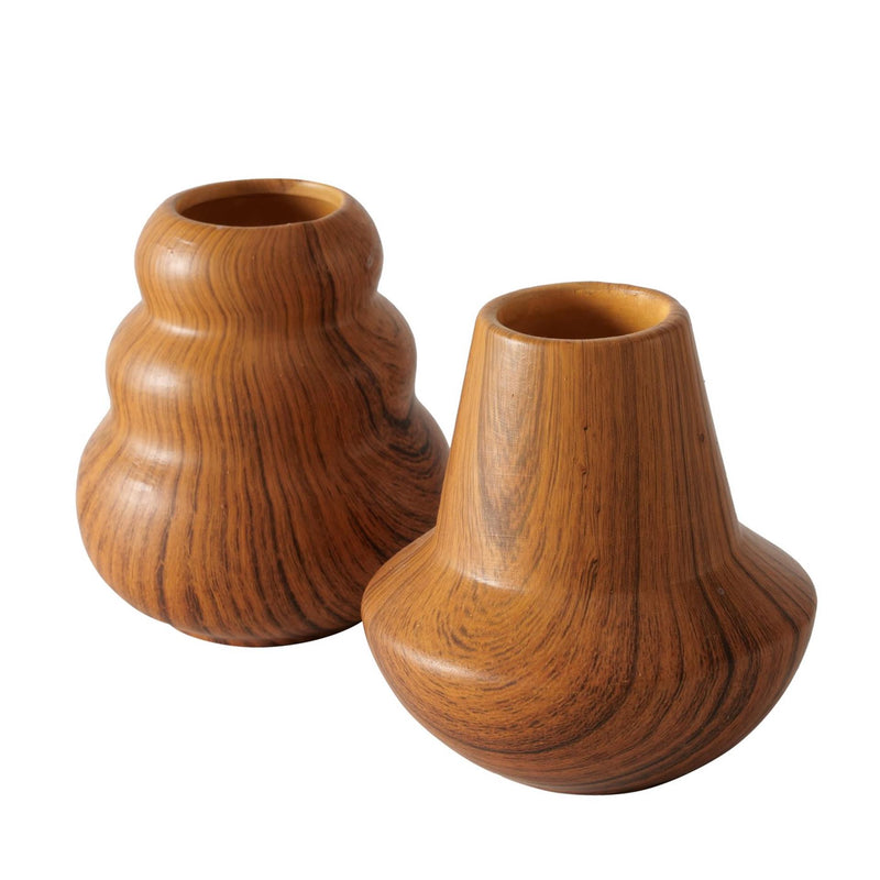 Load image into Gallery viewer, Boltze home vaas keramiek houtlook h10,5 cm
