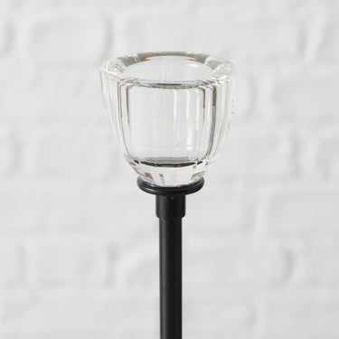 Boltze home kandelaar polus zwart 3-delig ã˜7xh13,5-17,5-21cm