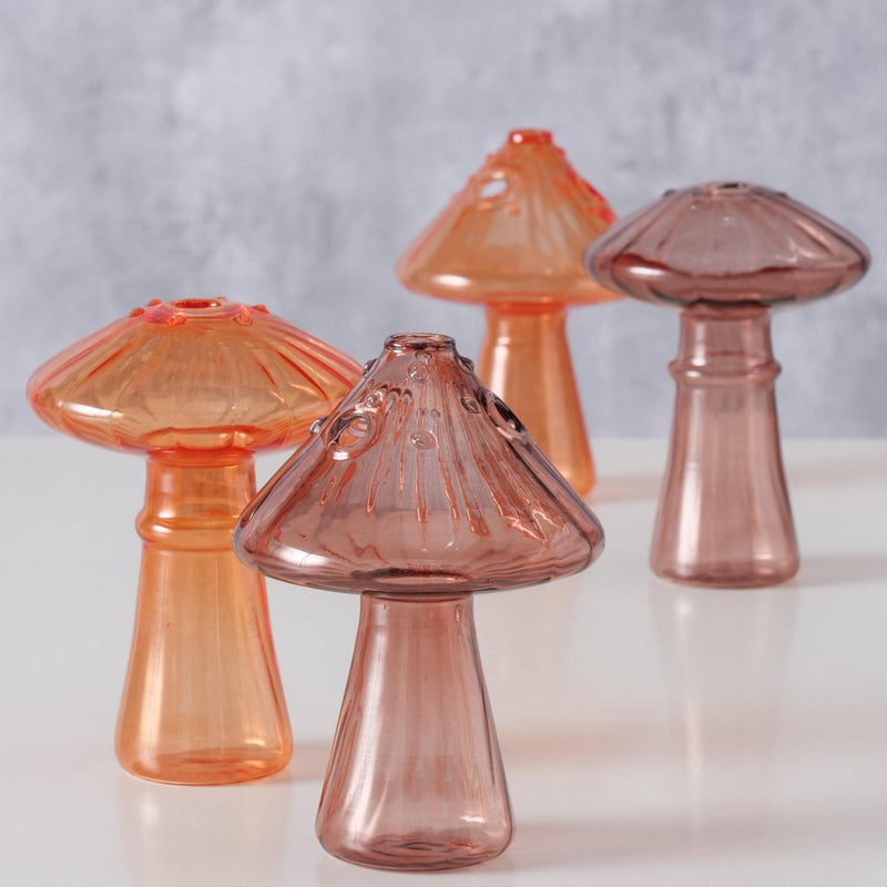 Load image into Gallery viewer, Boltze home vaas paddenstoel glas h10,5 cm

