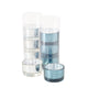 Boltze home theelichthouder balos glas 4-delig rond h3,3cm zilver blauw