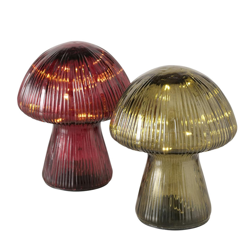 Load image into Gallery viewer, Boltze home beeld paddenstoel glas led h15cm
