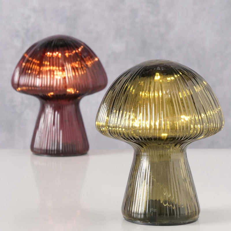 Load image into Gallery viewer, Boltze home beeld paddenstoel glas led h15cm
