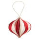 Boltze home kerstbal yorki ovaal ø10cm rood wit papi