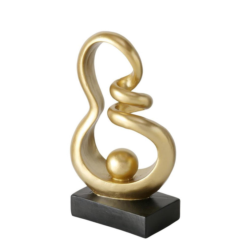 Load image into Gallery viewer, Boltze home beeldhouwwerk palowa abstract 13,5x7,5x24cm polyresin goud

