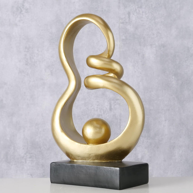 Load image into Gallery viewer, Boltze home beeldhouwwerk palowa abstract 13,5x7,5x24cm polyresin goud
