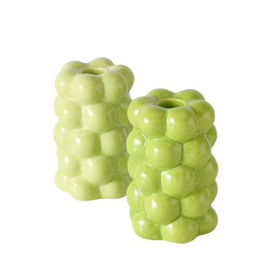 Boltze home kandelaar verdura dia8x12cm dolomite licht groen groen