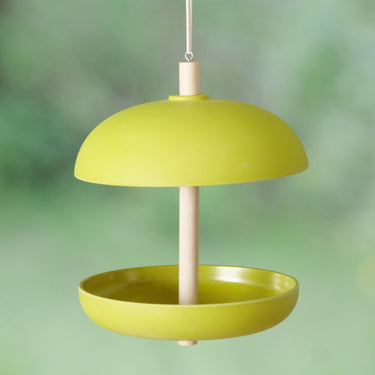 Boltze home vogelvoederhuisje giardino dia21x29cm 200ml bamboe, polyresin en jute groen