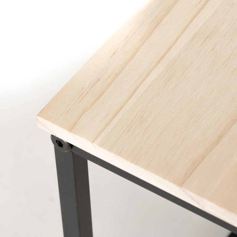 Load image into Gallery viewer, Boltze home bijzettafel boras 2-delig ijzer en dennenhout h35 en 40cm

