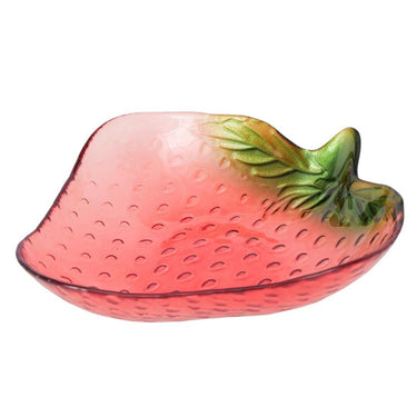 Boltze home schaal glas fruity aardbei 16x15,5xh3,5cm. 150ml