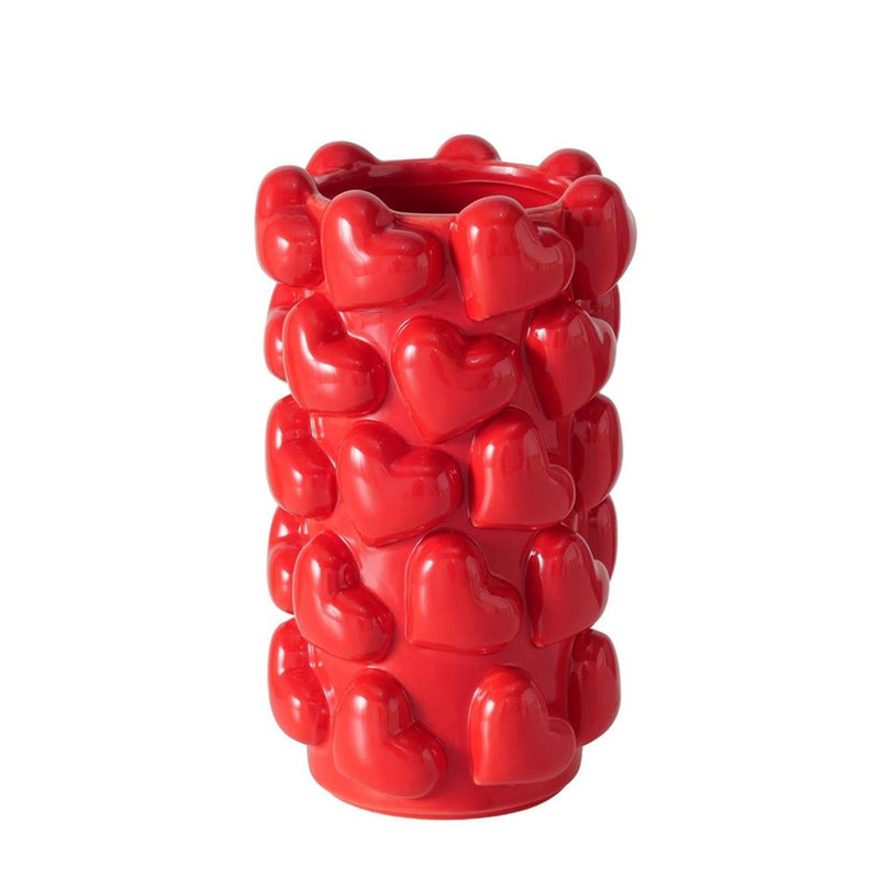 Load image into Gallery viewer, Boltze home vaas met harten h20cm

