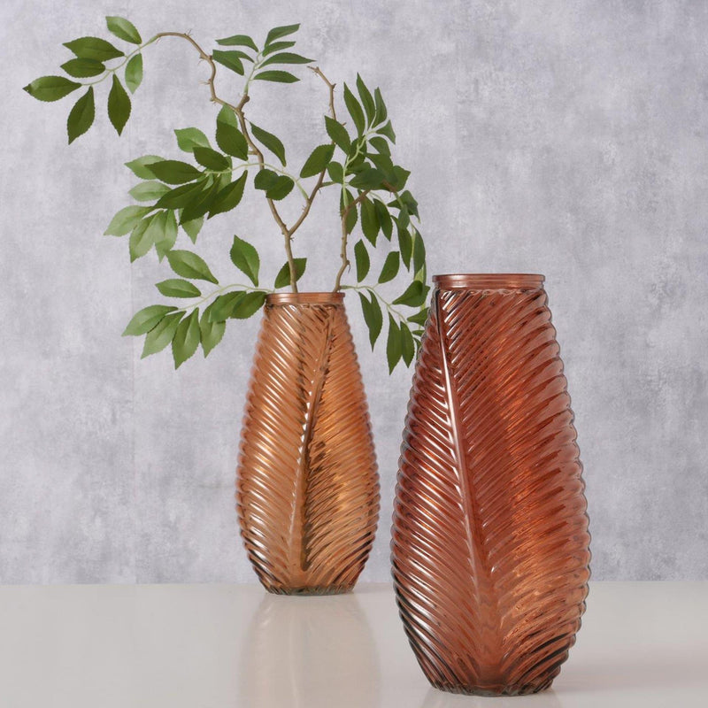 Load image into Gallery viewer, Boltze home vaas leavo glas 13,5x13x28cm
