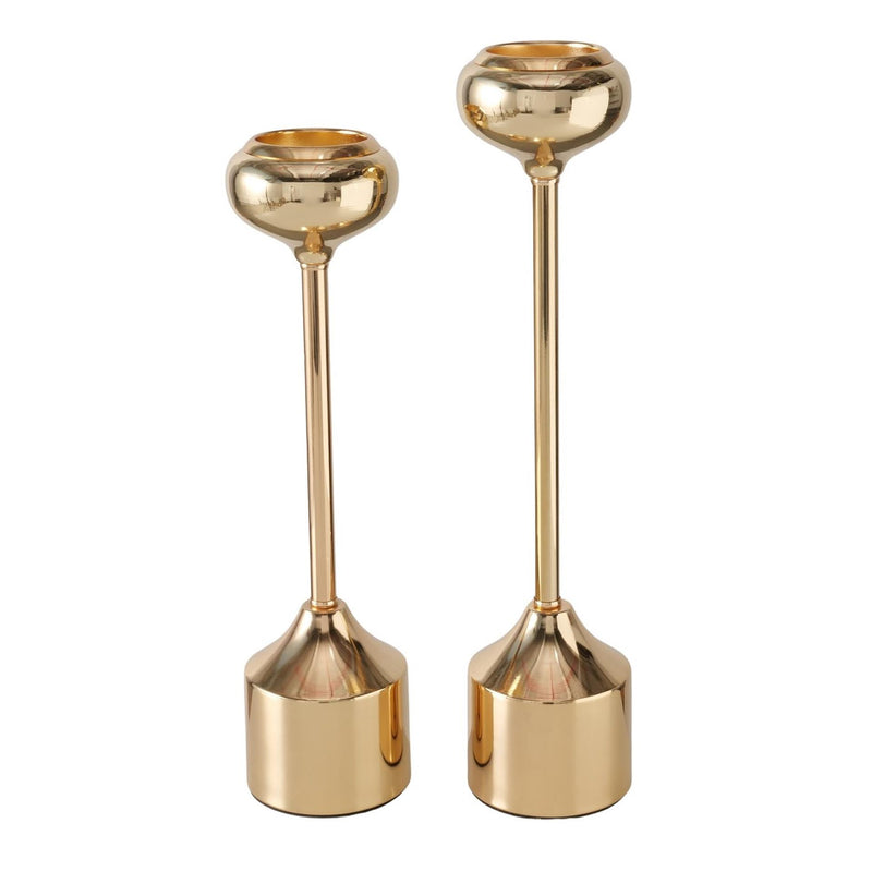 Load image into Gallery viewer, Boltze home kandelaarset donus goud 2-delig ã˜3,2-8,2xh32,5-36,5cm
