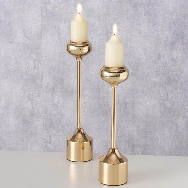 Load image into Gallery viewer, Boltze home kandelaarset donus goud 2-delig ã˜3,2-8,2xh32,5-36,5cm
