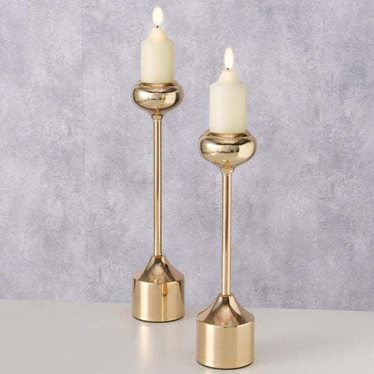 Boltze home kandelaarset donus goud 2-delig ã˜3,2-8,2xh32,5-36,5cm