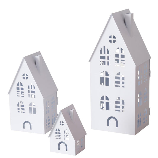Boltze home lantaarnset huis 3-delig wit