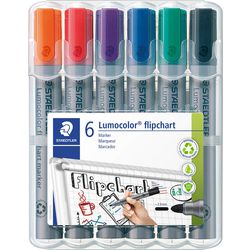Staedtler flipchartmarker lumocolor assorti pak 6 stuks