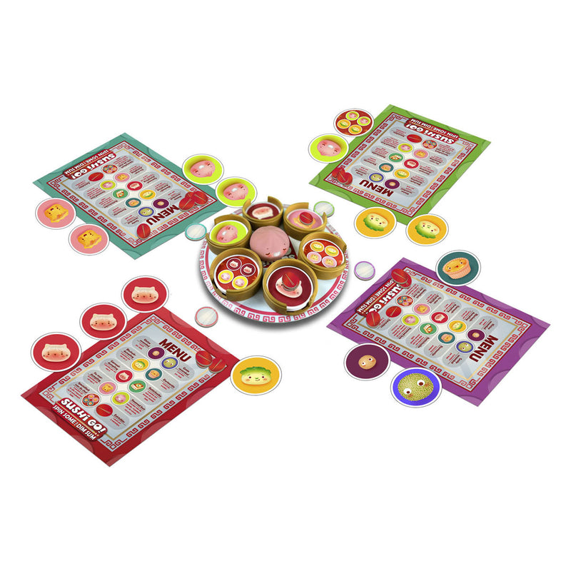 Load image into Gallery viewer, White goblin games - sushi go! spin some for dim sum - familiespel - 2 tot 6 spelers - 20 minuten - vanaf 8 jaar - met squishy
