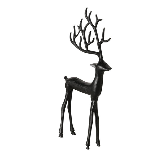 Boltze home figuur hert rupert zwart 18x3x38cm