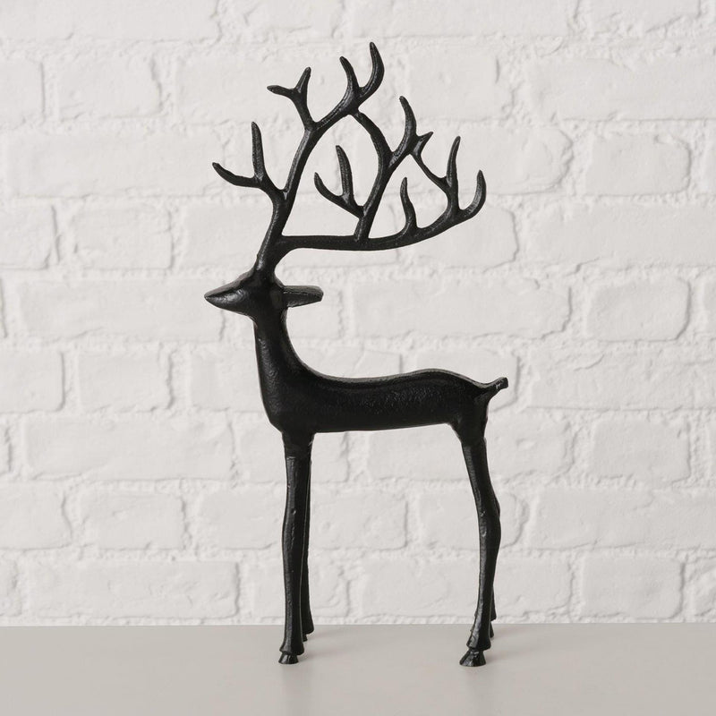 Load image into Gallery viewer, Boltze home figuur hert zwart 18x3x38cm
