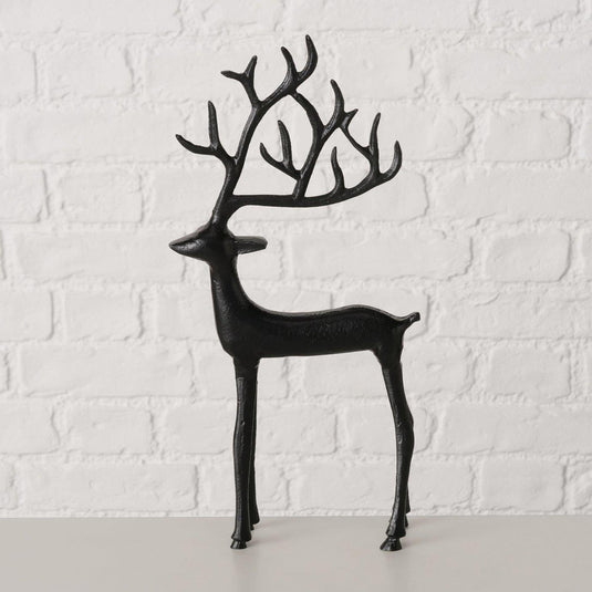 Boltze home figuur hert zwart 18x3x38cm