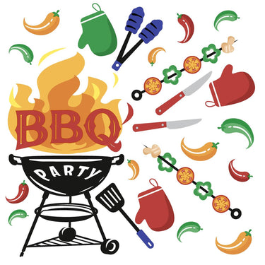 Duni servetten bbq mix 33x33cm 20-delig