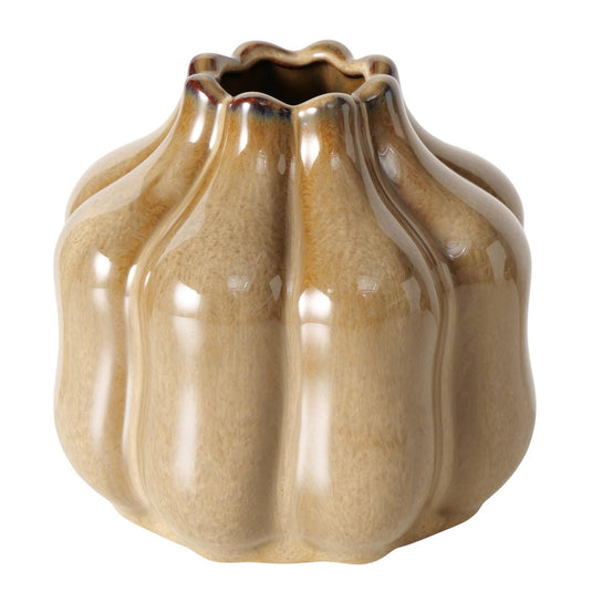 Boltze home vaas aurelia bruin ø12,5xh11,3cm