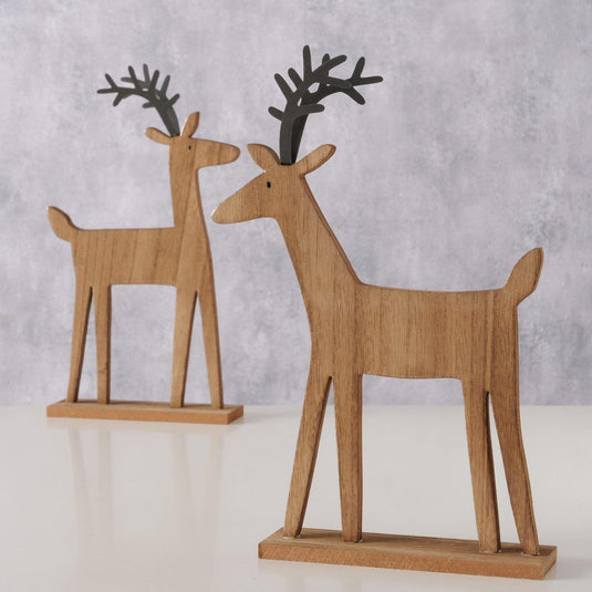 Boltze home figuur hert marono 20x5x30cm 2 assorti