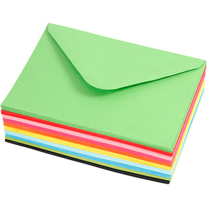 Creotime gekleurde enveloppen, c6 11,5x16 cm, 80 gr, 10x10 stuks