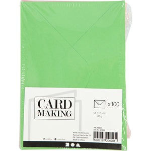 Creotime gekleurde enveloppen, c6 11,5x16 cm, 80 gr, 10x10 stuks